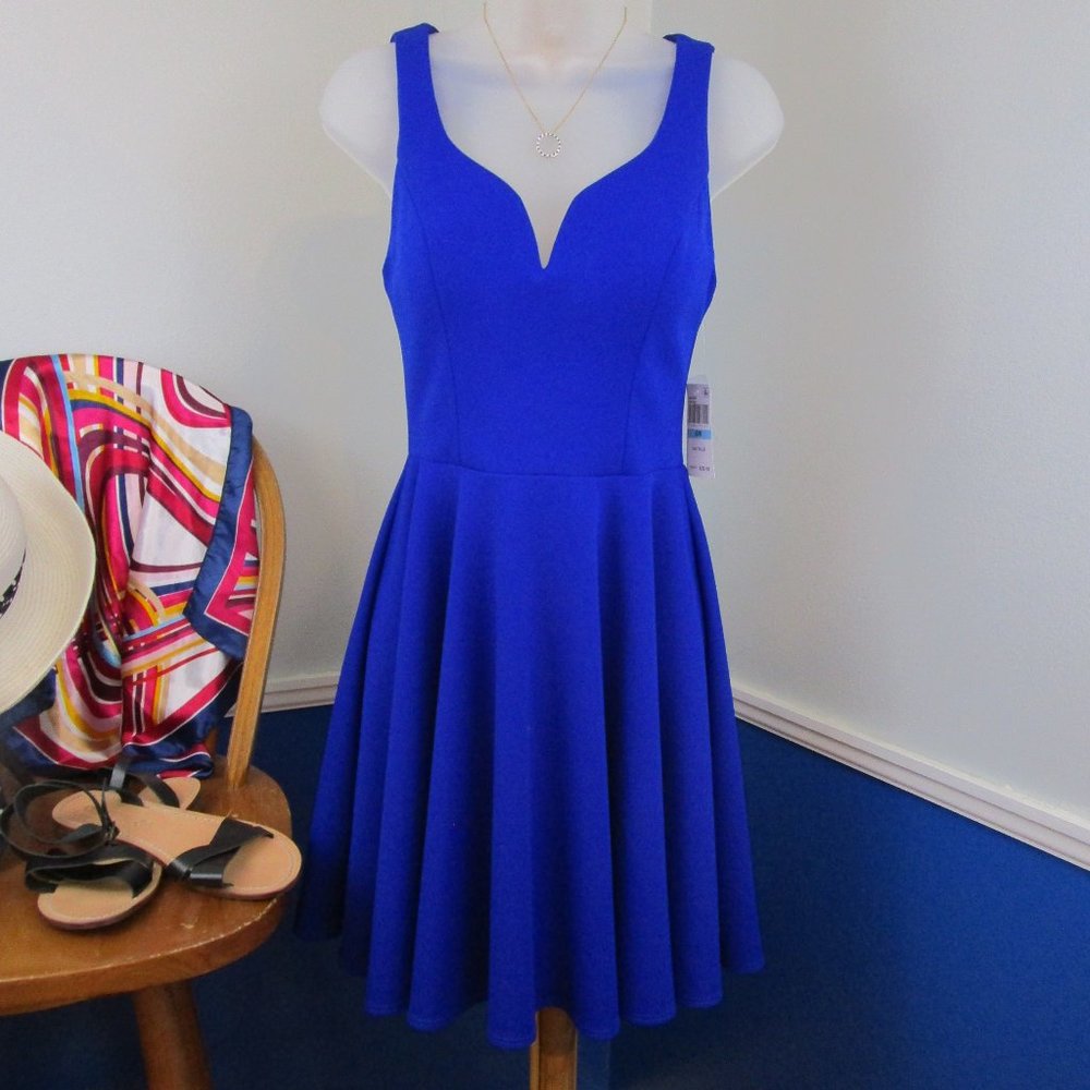 NWT Royal Blue B Darlin Fit and Flare Dress